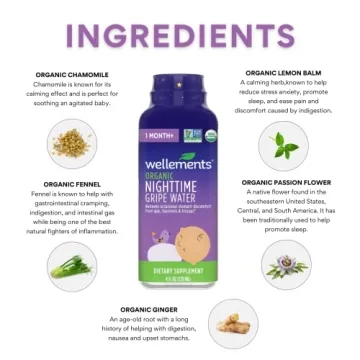 Organic Nighttime Gripe Water for Baby Gas & Colic Relief