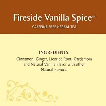 Celestial Seasonings Herbal Tea, Fireside Vanilla Spice, Caffeine Free, 20 Tea Bags (Pack of 6)