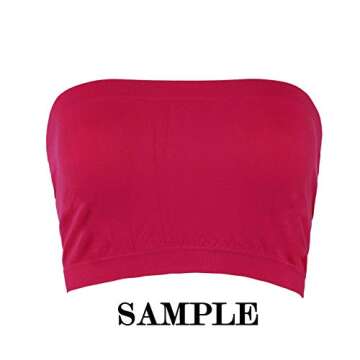 PRO FIT Women's Strapless Seamless Bandeau Bra Multi Pack