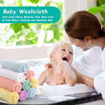 HOMEXCEL Baby Washcloths - 24 Pack Soft and Absorbent