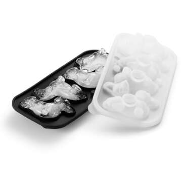 ACOOKEE 3D Dachshund Dog Ice Cube Mold for Drinks