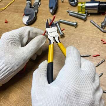 BOOSDEN Wire Cutter,6.5 inch Side Cutters,Spring Loaded Wire Cutters for Crafting,Flush Cutter,Ultra Sharp for Jewelry Making,Flush Cut Pliers,Dikes Wire Cutters,Floral Wire Cutter,Snips