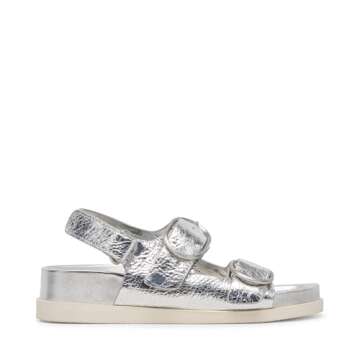 Dolce Vita Women's Starla Sandal, Silver Distressed Leather, 9