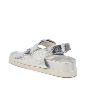 Dolce Vita Women's Starla Sandal, Silver Distressed Leather, 9