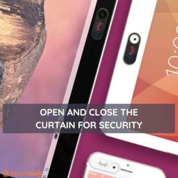 Tech Candy Bad Guy Blocker Webcam Cover Privacy Protector, White - Secure, Thin, Durable, for Computers, Laptops, Tablets, & Smartphones, Easy Application