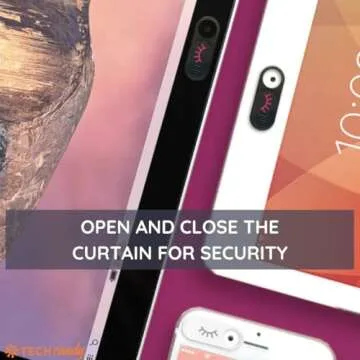 Tech Candy Bad Guy Blocker Webcam Cover Privacy Protector, White - Secure, Thin, Durable, for Computers, Laptops, Tablets, & Smartphones, Easy Application