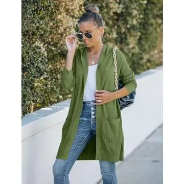 MEROKEETY Women's Hoodie Cardigan - Stylish Comfort
