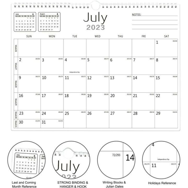 BHR Wall Calendar 2023-2024 - 18 Months, Thick Paper