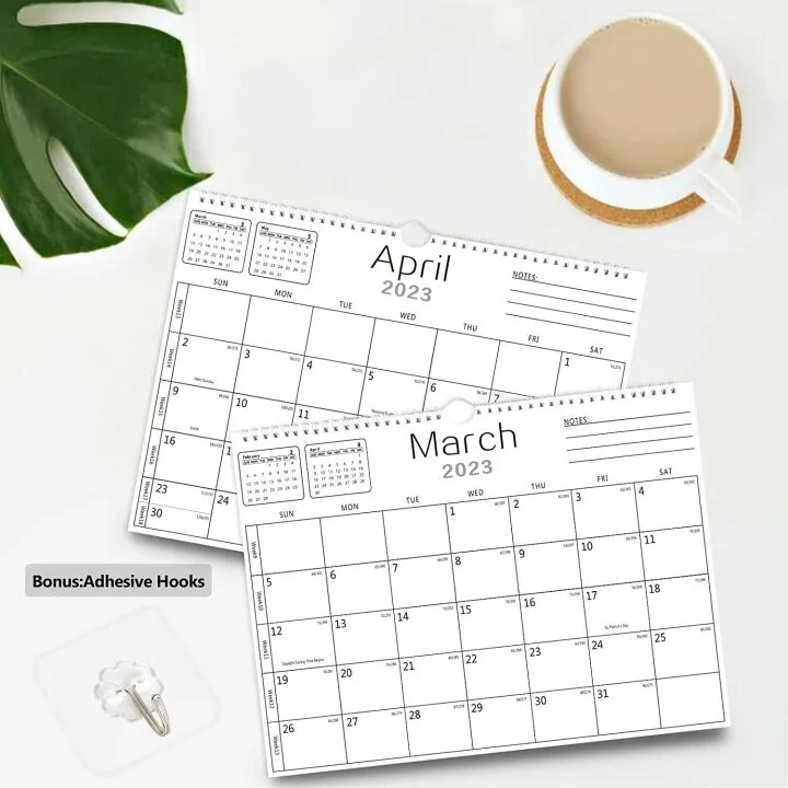 BHR Wall Calendar 2023-2024 - 18 Months, Thick Paper