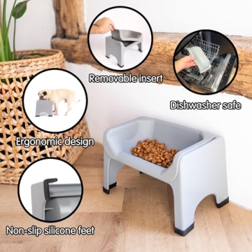 Fluff Trough Elevated Dog Bowl for Food Perfect for Pets