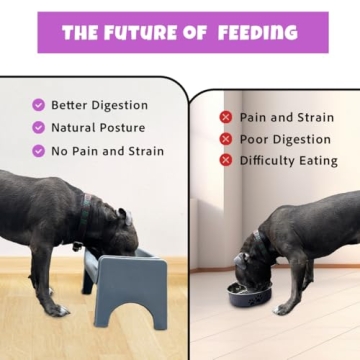 Fluff Trough Elevated Dog Bowl for Food Perfect for Pets