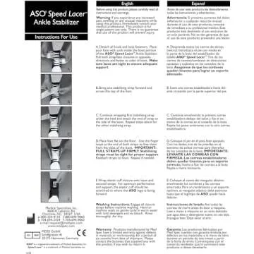 Med Spec ASO Ankle Brace Speed Lacer for Peak Support