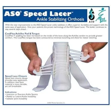 Med Spec ASO Ankle Brace Speed Lacer for Peak Support