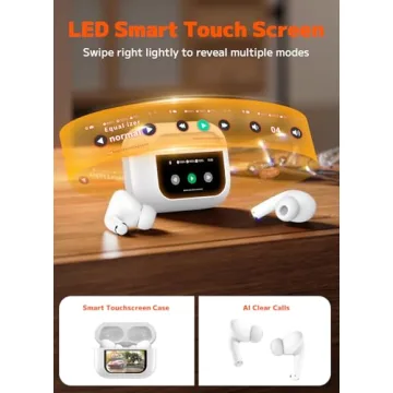 Szwdo Wireless Earbuds with Noise Cancelling & Touchscreen Case