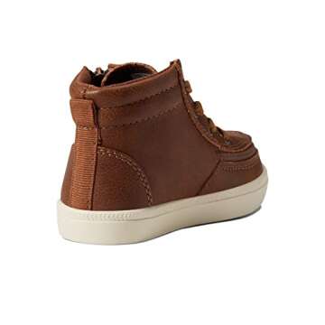 BILLY Footwear Kids Harmon High Sneakers for Toddler, and Little Kids - Man-Made Upper, Cushioned Footbed, and Zippered ClosureBrown 5 Toddler M