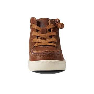 BILLY Footwear Kids Harmon High Sneakers for Toddler, and Little Kids - Man-Made Upper, Cushioned Footbed, and Zippered ClosureBrown 5 Toddler M