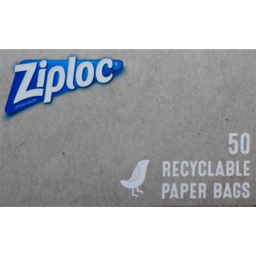 Ziploc Recyclable Paper Sandwich Snack Bags 50 Pack