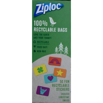 Ziploc Recyclable Paper Sandwich Snack Bags 50 Pack