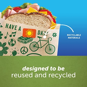 Ziploc Recyclable Paper Sandwich Snack Bags 50 Pack