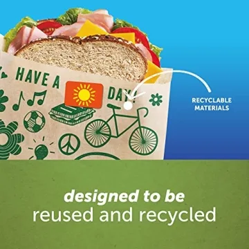 Ziploc Recyclable Paper Sandwich Snack Bags 50 Pack