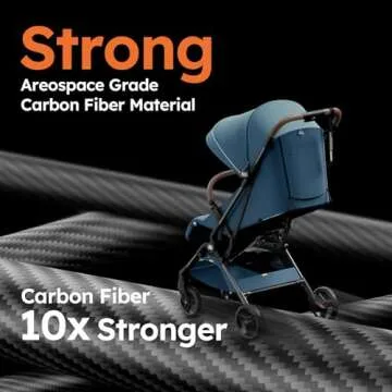 MAMAZING Baby Stroller with Organizer & Cushion, Mom’s Choice Gold Award Winner, Ultra Compact & Airplane-Friendly Travel Stroller, One-Handed Folding Stroller for Toddler, Only 11.5 lbs, Blue