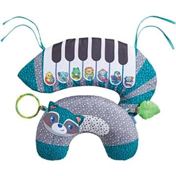 Infantino Grow with Me 3-in-1 Tummy Time Piano - 35 Sensory Stimulating Sounds, 3 Ways to Play, Tiny to Toddler, Attaches to Cribs, Tummy-Time