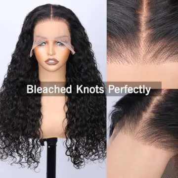 Newshion 13x6 Water Wave Lace Front Wigs Human Hair Pre Plucked Bleached Knots 180 Density Wet And Wavy Glueless Wigs Human Hair 28 Inch Hd Lace Frontal Wig With Baby Hair