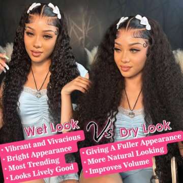 Newshion 13x6 Water Wave Lace Front Wigs Human Hair Pre Plucked Bleached Knots 180 Density Wet And Wavy Glueless Wigs Human Hair 28 Inch Hd Lace Frontal Wig With Baby Hair