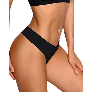 DEANGELMON Seamless Thongs for Women No Show Thong Underwear