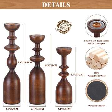 Elegant HOWSILAY Wood Candle Holders for Any Home Decor