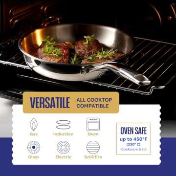 LEGEND COOKWARE 3 Ply Stainless Steel Pots and Pans Set | 11-Piece w/Glass Lids, Non-Toxic, Induction, Oven Safe | Best 18/8 Full Clad, Premium Kitchen Cooking, Chef Quality | PFOA, PTFE & PFOS Free