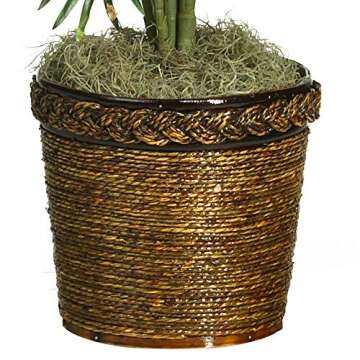 Nearly Natural 5263-0308 56in. Areca Palm Silk Tree with Basket, Green,30" x 32" x 56"