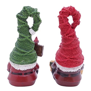 Adorable 7" Etistta Christmas Garden Gnomes Set of 2