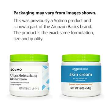Amazon Basics Ultra Moisturizing Skin Cream for Dry & Sensitive Skin, Dermatologist Tested, Fragranc...