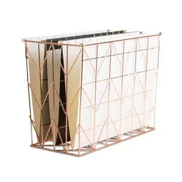 U Brands Copper/Rose Gold Hanging File Organizer - Stylish Storage Solution