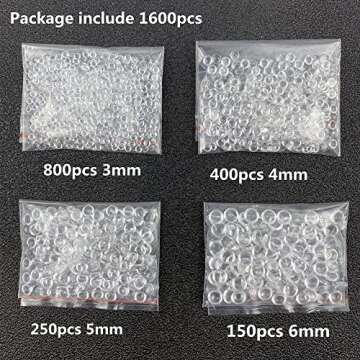 1600 Pieces Clear Dewdrop Water Droplets Embellishments Round Clear Dewdrop Beads Waterdrop Resin Be...