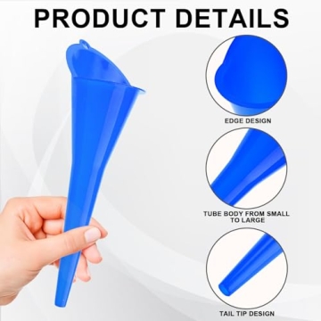 Long-Neck Oil Funnel for Automotive - Multi-Function Accessory