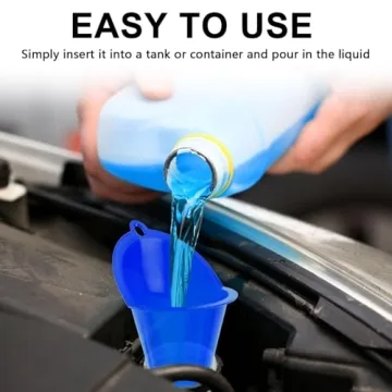 Long-Neck Oil Funnel for Automotive - Multi-Function Accessory