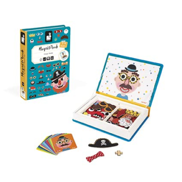 Creative Janod Boy Crazy Face MagnetiBook for Kids
