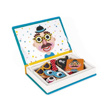 Creative Janod Boy Crazy Face MagnetiBook for Kids