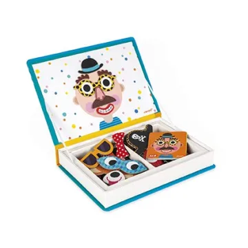 Creative Janod Boy Crazy Face MagnetiBook for Kids