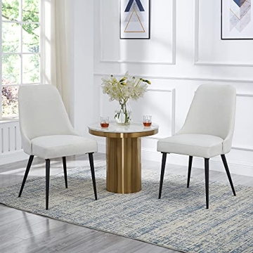 Stylish Ivory Kitchen and Desk Chair Set of 2
