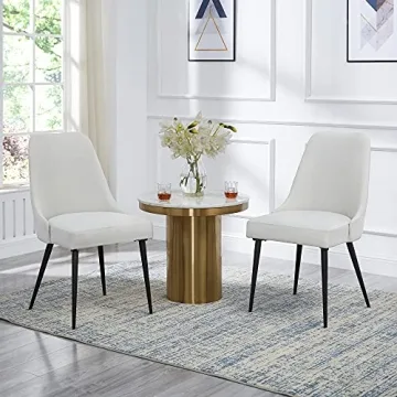 Stylish Ivory Kitchen and Desk Chair Set of 2