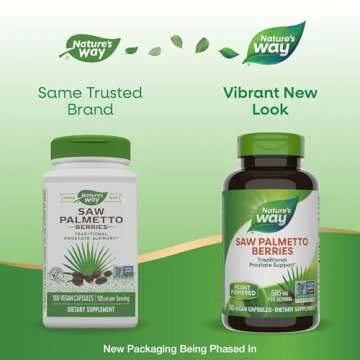Nature's Way Saw Palmetto Berries, Traditional Prostate Support*, 585 mg per Serving, Non-GMO Projec...