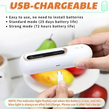 Rechargeable Ozone Refrigerator Deodorizer 2-Pack