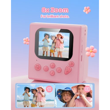 Kids Instant Print Camera - 1080P HD Fun Toy for Ages 3-12