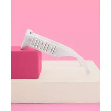 xo, Fetti Bride Sunglasses - White + Silver Marble | Bachelorette Party Sunnies, Engagement Decorations, Bridal Shower Accessory, Bach Supplies, Bridesmaid Favors, Bride To Be Gift