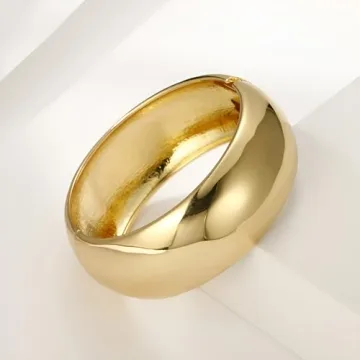 Gold Chunky Bangle Bracelet - Elegant & Versatile Fashion