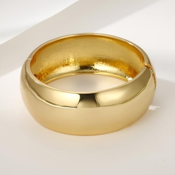 Gold Chunky Bangle Bracelet - Elegant & Versatile Fashion