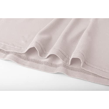 Long Sleeve Crop Tops for Women Workout Basic Clothes for Teen Ladies Fitted Slim Scoop Neck Cute Yoga Shirts (Beige, Medium)